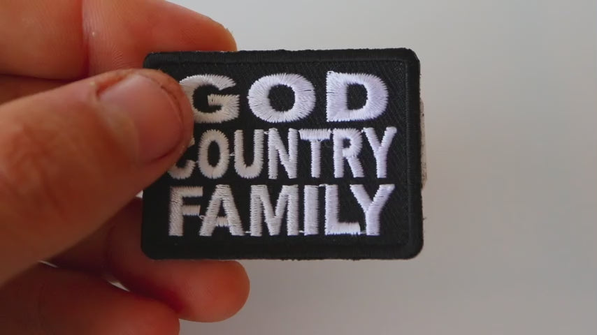 God Country Family Embroidered Patch product video