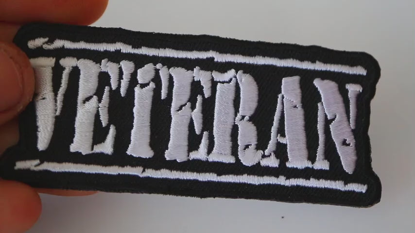 Veteran Military Style Embroidered Patch product video
