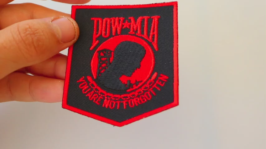POW MIA Embroidered Patch product video