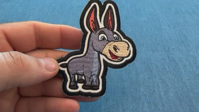 Happy Donkey Embroidered Patch product video
