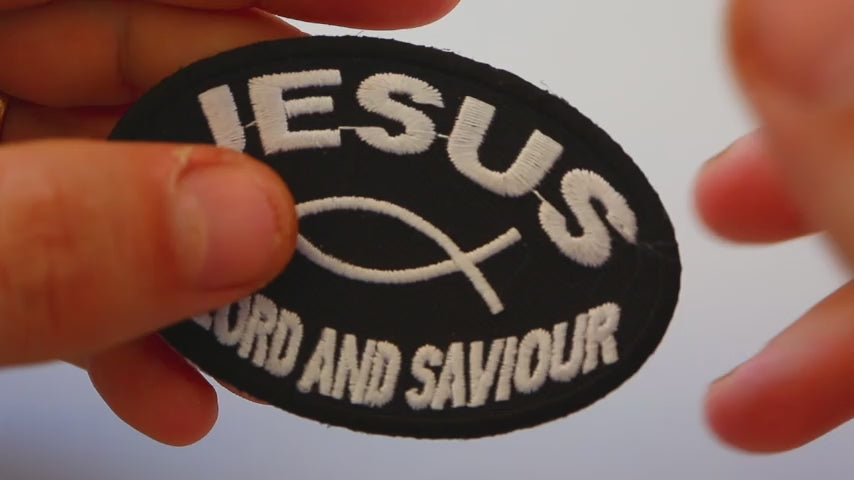 Jesus My Lord Savior Embroidered Patch product video