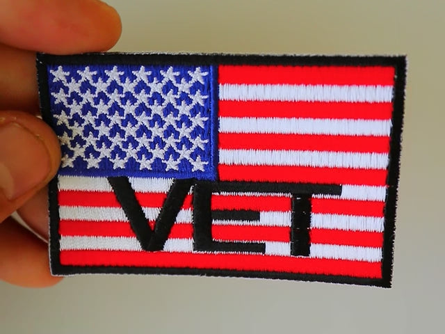 American Flag Veteran Embroidered Patch product video