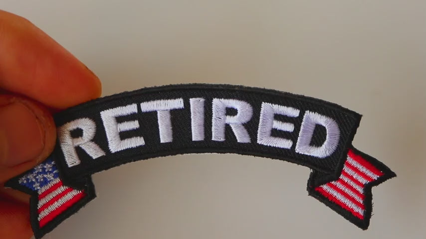 Retired American Flag Rocker Embroidered Patch product video
