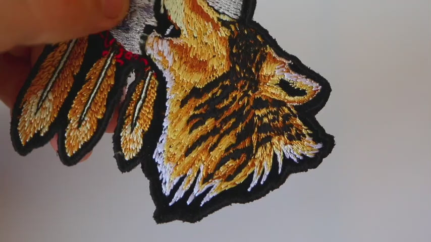 Wolf Moon Embroidered Patch product video