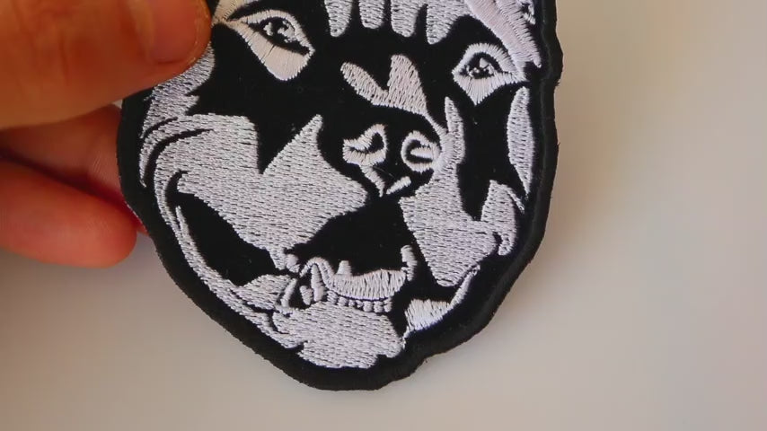 Detailed Pitbull Embroidered Patch product video