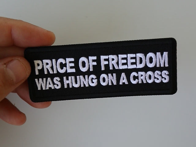 Price of Freedom Cross Embroidered Patch product video