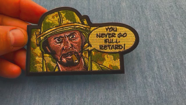 Military Novelty Text Embroidered Patch product video