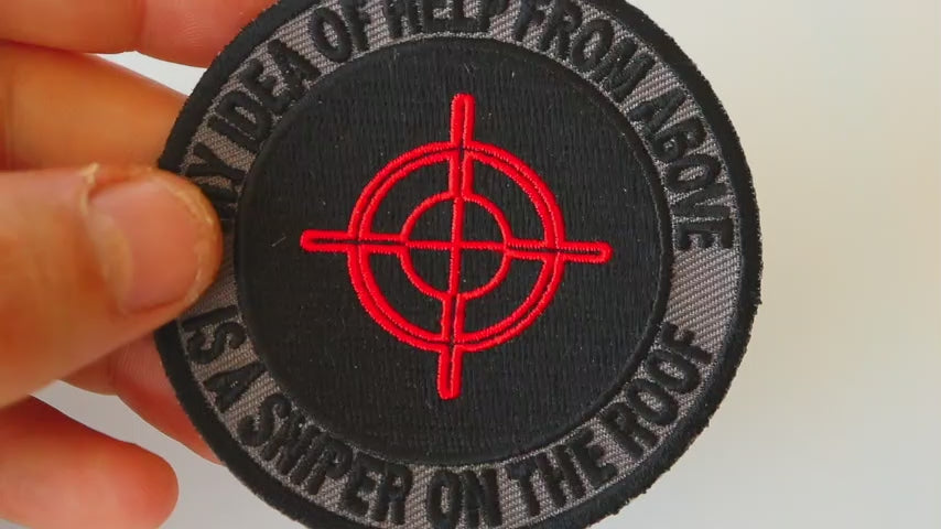 Help from Above Sniper Embroidered Patch product video