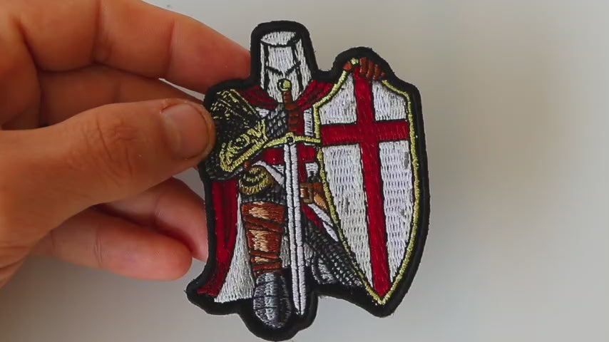 Red Knight Crusader Embroidered Patch product video