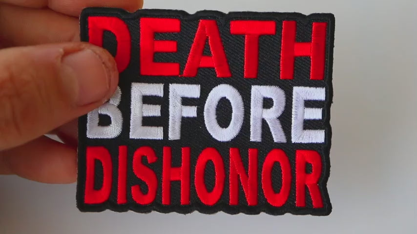 Death Before Dishonor Embroidered Patch product video