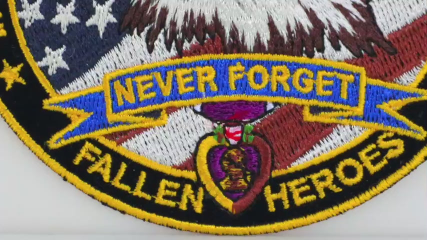 Fallen Heroes Memorial Embroidered Patch product video