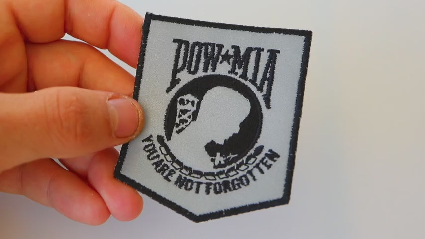 POW MIA Reflective Embroidered Patch product video