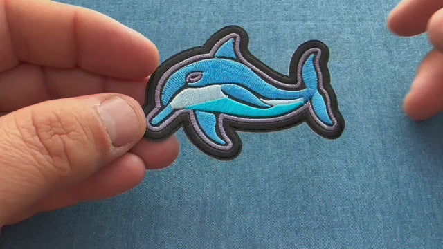 Dolphin Embroidered Patch product video