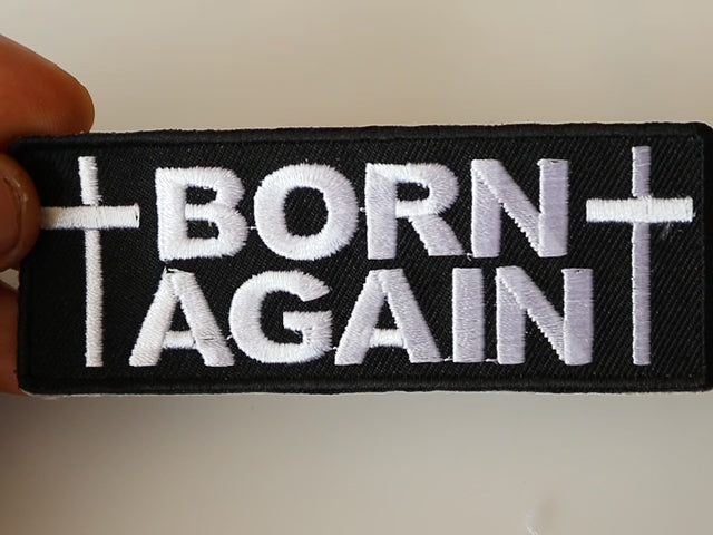 Born Again Christian Embroidered Patch product video