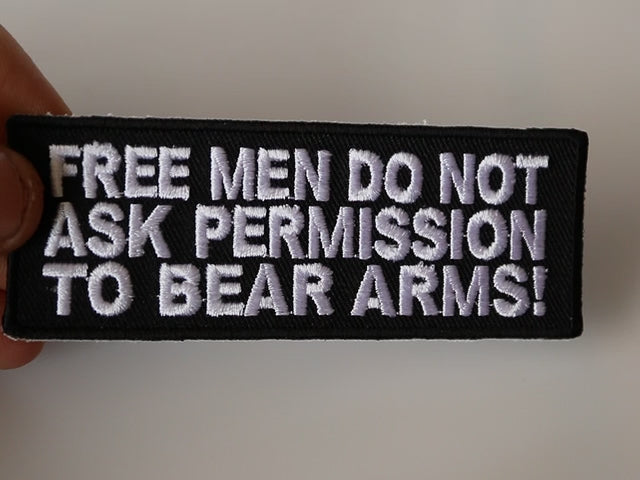 Free Men Bear Arms Embroidered Patch product video