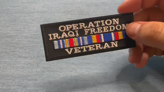 Operation Iraqi Freedom Veteran Embroidered Patch product video