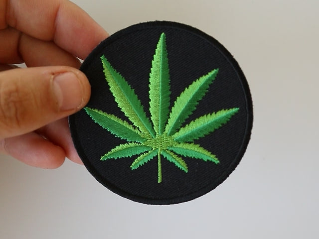 Cannabis Leaf Novelty Embroidered Patch product video