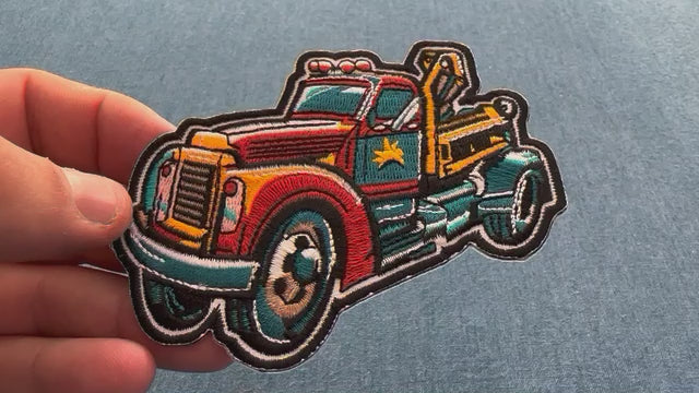 Tow Truck Embroidered Patch product video