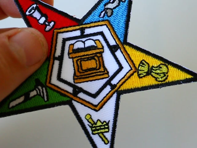 Eastern Star Mason Patriotic Embroidered Patch product video