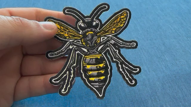 Product video showing the Wasp embroidered patch