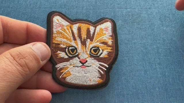 Sweet Kitty Cat Embroidered Patch product video