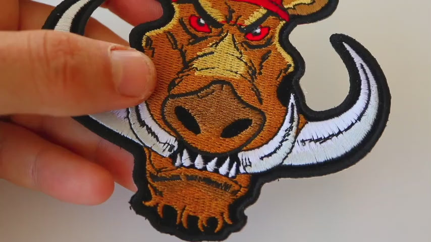 Wild Hog Embroidered Patch product video