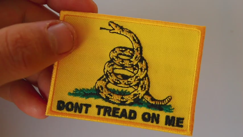 Gadsden Flag Don't Tread on Me Embroidered Patch product video