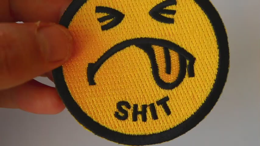 Shit Happens 3.5-Inch Embroidered Patch product video