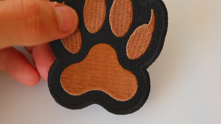 Paw Print Embroidered Patch product video