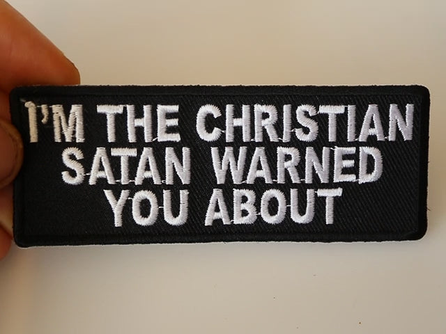 Christian Satan Warned You Embroidered Patch product video