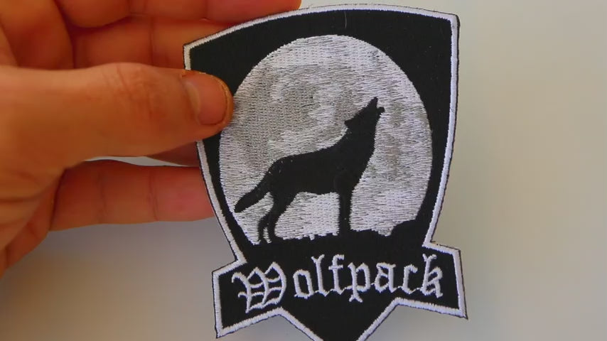 Wolfpack Howling Wolf Embroidered Patch product video