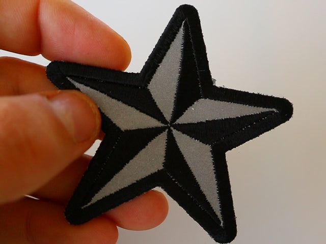 Reflective Nautical Star Embroidered Patch product video