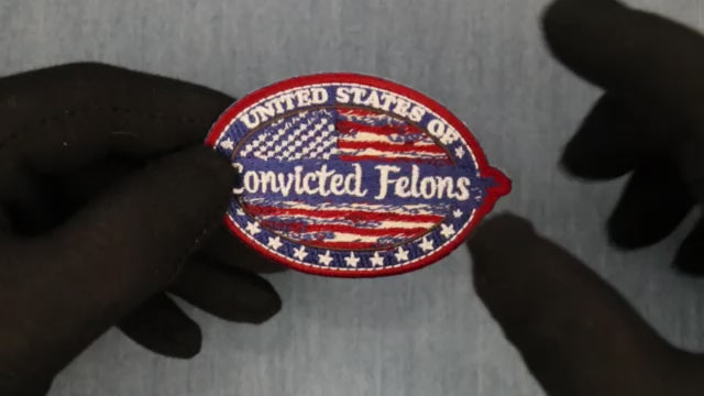 United States Convicted Felons Embroidered Patch product video