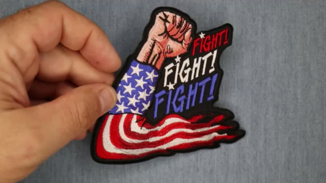 Fight Fight Trump Embroidered Patch product video