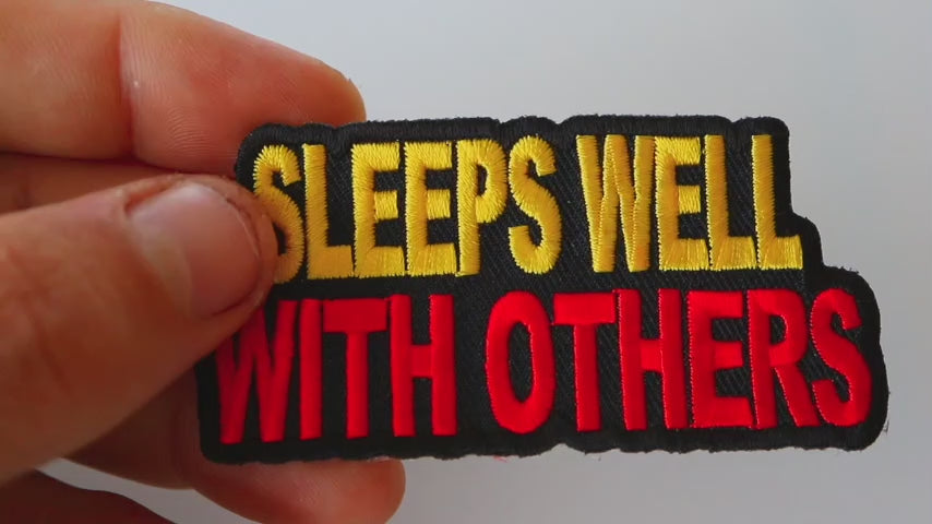 Sleeps Well With Others Embroidered Patch product video