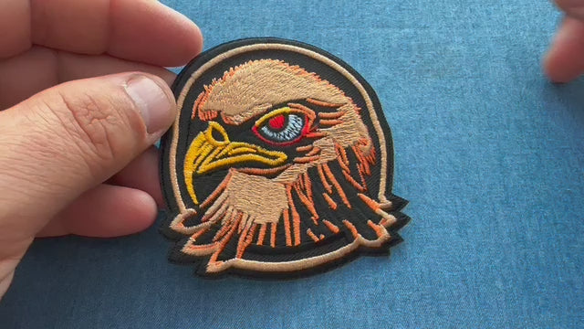 Hawk Embroidered Patch product video