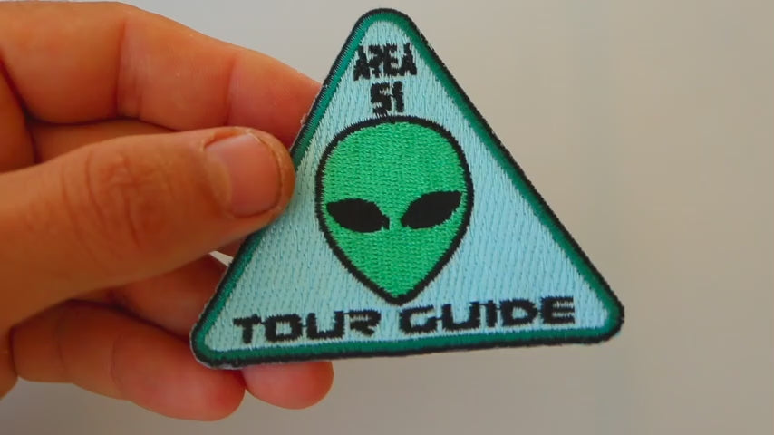 Area 51 Alien Tour Guide Embroidered Patch product video