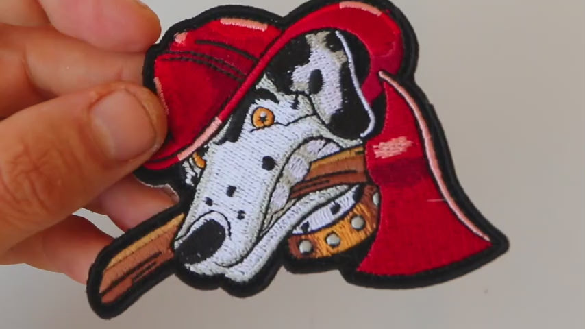 Fireman's Dog Embroidered Patch product video