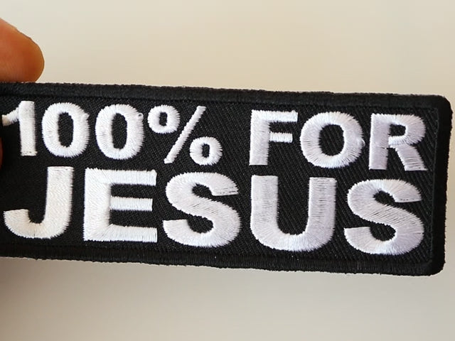 100 Percent for Jesus Embroidered Patch product video
