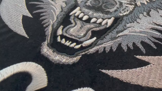 Lone Wolf No Club Large Embroidered Patch product video