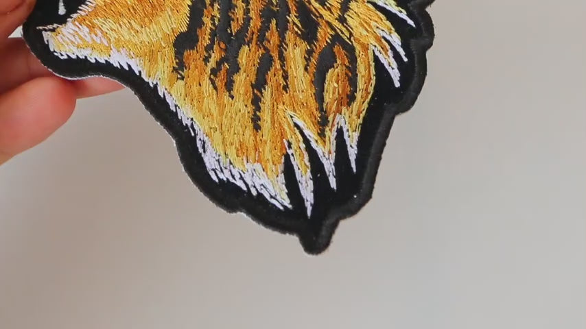 Howling Wolf Embroidered Patch product video