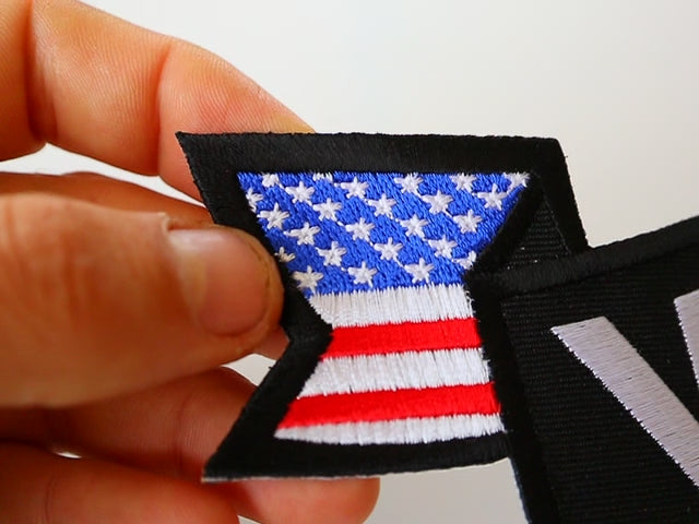 Veteran American Flag Bottom Rocker Embroidered Patch product video
