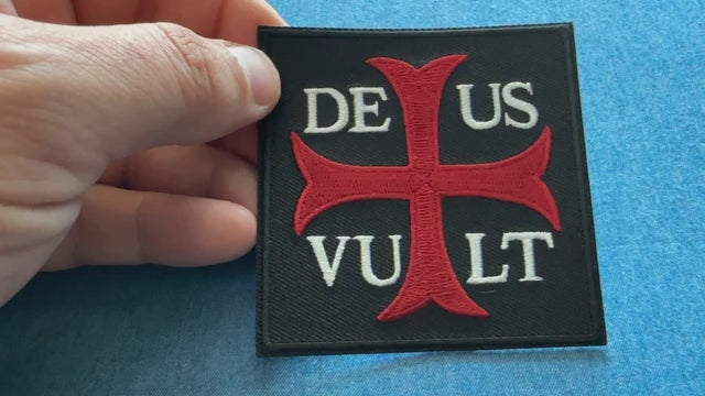 Deus Vult God Wills Embroidered Patch product video
