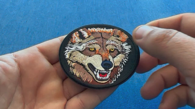 Pretty Wolf Embroidered Patch product video