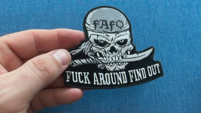 FAFO Skull Embroidered Patch product video