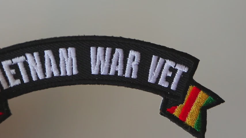 Vietnam War Vet Ribbon Rocker Embroidered Patch product video