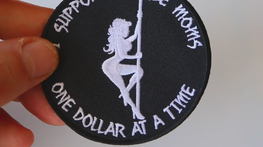Support Single Moms One Dollar Embroidered Patch product video