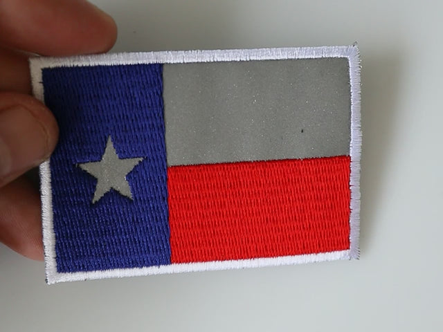 Reflective Texas Flag Embroidered Patch product video