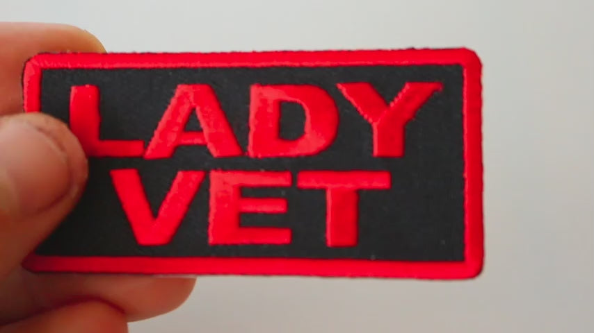 Lady Vet Embroidered Patch product video