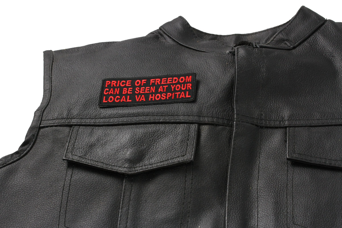 Price of Freedom VA Hospital Embroidered Patch stitching detail